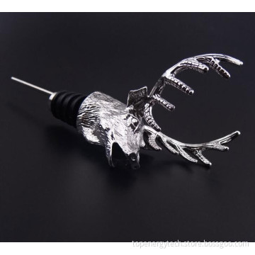 Chrome Stag Deer Aerator Classic Wine Stopper Wine Pourer